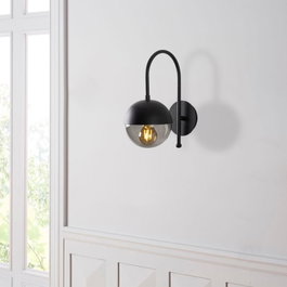 Opviq Karsor - 3303 Lámpara de pared Negro y humo